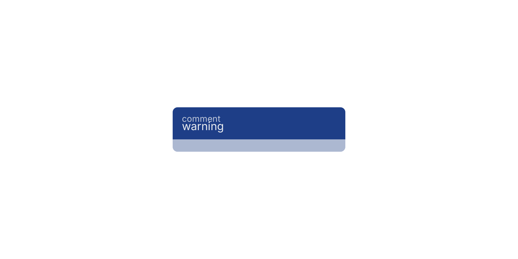 Studio canvas example for the warning block: typical wiring for warning.