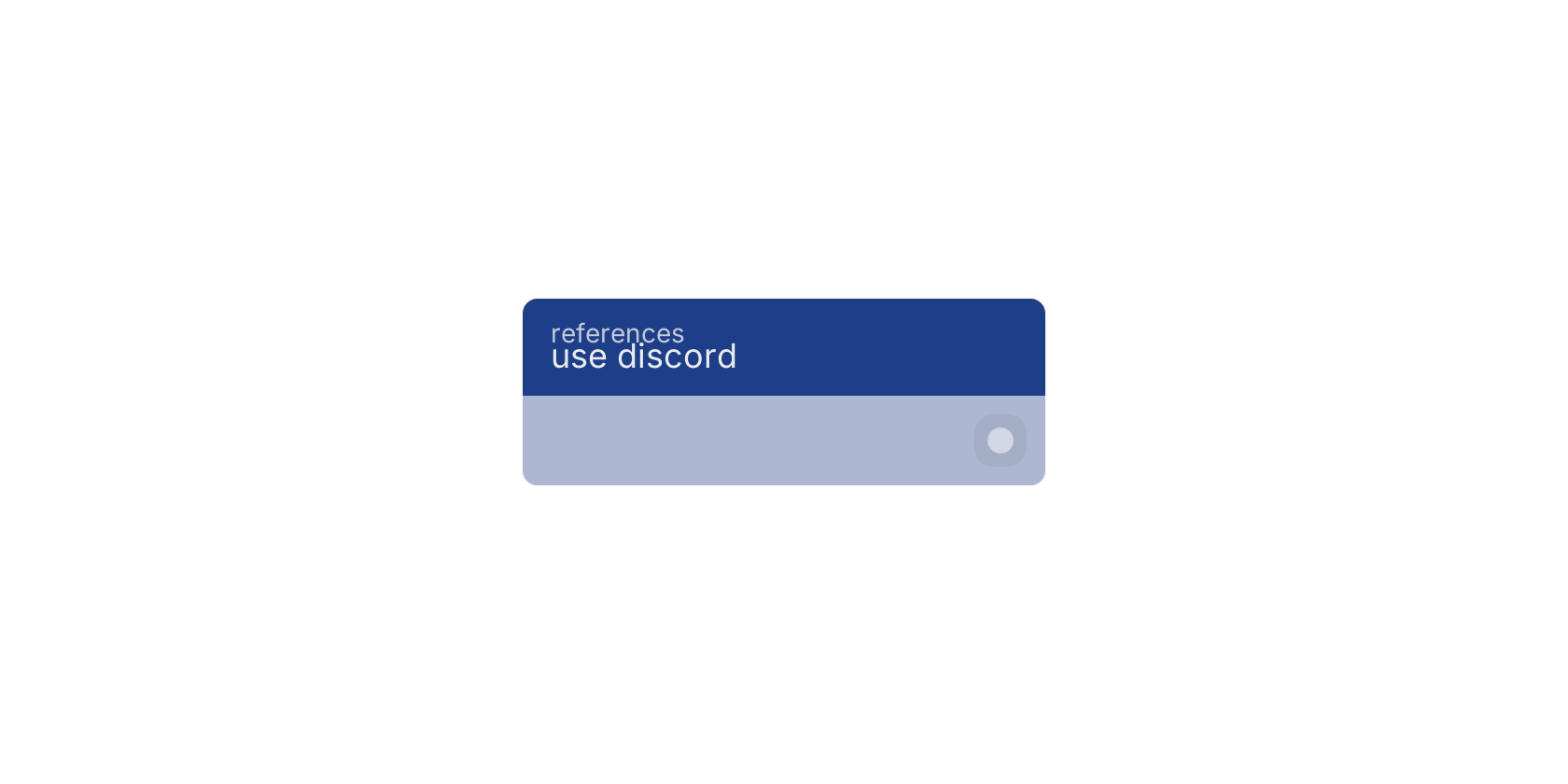 Studio canvas example for the use discord block: typical wiring for use discord.